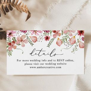 ダスティピーチ結婚のWebサイト詳細エンクロージャカード 名刺
