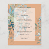 ダスティピーチ結婚セージ式披露宴招待状 (正面)