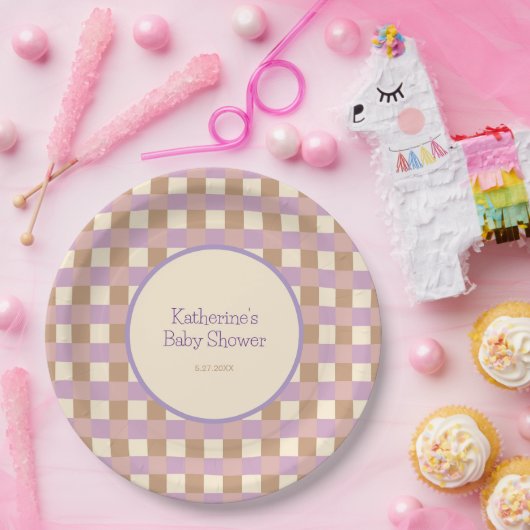 ダスティピーチ＆ラベンダー ペーパープレート (パーティー)