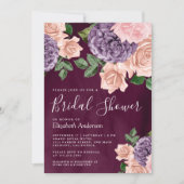 ダスティピープルプルフローラプラムブライダルシャワー 招待状 (正面)