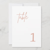 ダスティピ結婚ンクのテーブル番号 招待状 (正面)