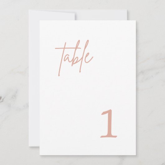 ダスティピ結婚ンクのテーブル番号 招待状 (正面)