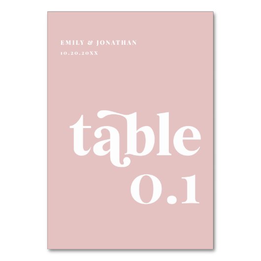 ダスティピ結婚ンク テーブルナンバー (正面)