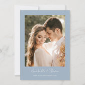 ダスティファンシーブルーの写真が好き結婚ではない 招待状 (裏面)