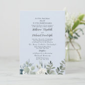 ダスティフォーマルブルーフローラ両結婚親 招待状 (スタンド正面)