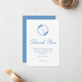 ダスティフローラクロス最初のコミューニオンサンキュー ノートカード (正面/裏面インサイチュ)