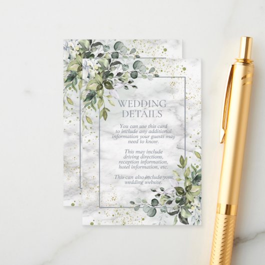 ダスティブエレガントルーアイカリプタスグリーンマリーブル エンクロージャーカード (正面/裏面インサイチュ)