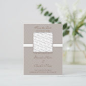 ダスティブラウンエッグシェル日付ポストカードを保存 案内ポストカード (スタンド正面)