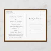 ダスティブラウン紅葉秋インラブ結婚ズ 案内ポストカード (裏面)