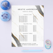 ダスティブラック金ゴールドホワイトマーブル価格とサービス チラシ (シングル)