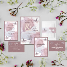 ダスティブルゴーニュ水彩とバラ金ゴールドアンパサンド