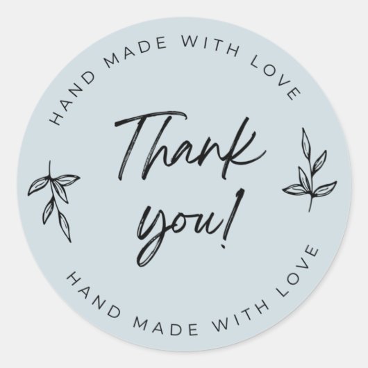 ダスティブルーありがとうステッカー ラウンドシール (正面)