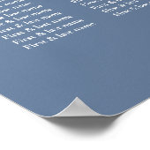 ダスティブルーさくらんぼブロッサム |の結婚座席表 ポスター (角)