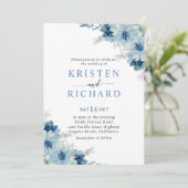 ダスティブルーとセージ結婚グリーン 招待状 (スタンド正面)