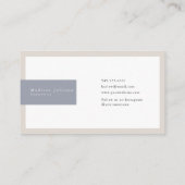 ダスティブルーとタンのミニマエレガントリスト 名刺 (裏面)