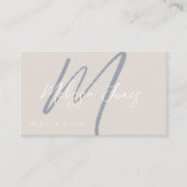 ダスティブルーとタンのミニマエレガントリスト 名刺 (正面)