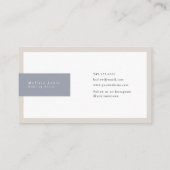 ダスティブルーとタンのミニマエレガントリスト 名刺 (裏面)