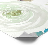 ダスティブルーとターコイズフローラ結婚の歓迎 ポスター (角)