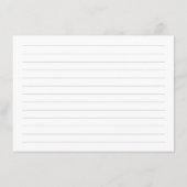 ダスティブルーとネイビーエレガントフローラレシピカード エンクロージャーカード (裏面)