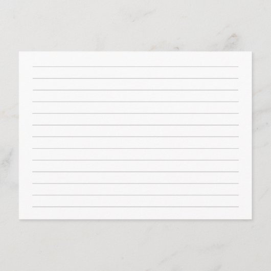 ダスティブルーとネイビーエレガントフローラレシピカード エンクロージャーカード (裏面)