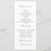 ダスティブルーとバラ金ゴールドフローラ結婚式 プログラム (裏面)