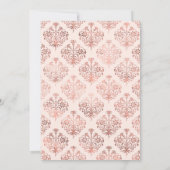 ダスティブルーとバラ金ゴールド結婚フローラ 招待状 (裏面)