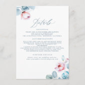 ダスティブルーとピンク結婚の詳細 エンクロージャーカード (正面)