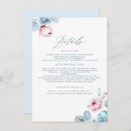 ダスティブルーとピンク結婚の詳細 エンクロージャーカード