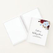 ダスティブルーとブルゴーニュ赤フローラの計結婚画 ノートブック (内部)