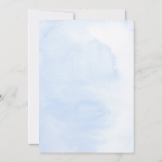 ダスティブルーとホワイトフローラ誕生日パーティー 招待状 (裏面)