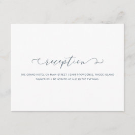 ダスティブルーとホワイト披露宴結婚ズ エンクロージャーカード