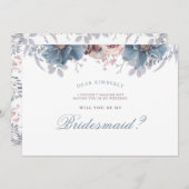 ダスティブルーとメイブ – 私の花嫁のメイドになりませんか？ 招待状 (正面/裏面)