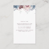 ダスティブルーとメイヴウォーターのカラーフローラヴィンテージ 名刺 (裏面)