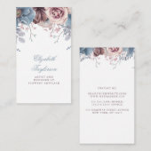 ダスティブルーとメイヴウォーターのカラーフローラヴィンテージ 名刺 (正面/裏面)