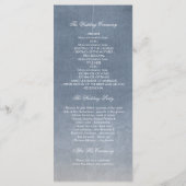 ダスティブルーとヴィンテージレース結婚式 プログラム (裏面)