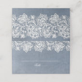 ダスティブルーとヴィンテージレ結婚ース プレイスカード (外部開封)