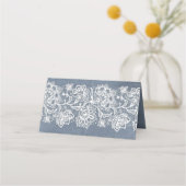 ダスティブルーとヴィンテージレ結婚ース プレイスカード (裏面)