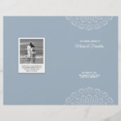 ダスティブルーと白マンダル結婚式 プログラムフライヤー (正面)