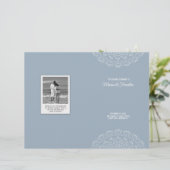 ダスティブルーと白マンダル結婚式 プログラムフライヤー (スタンド正面)