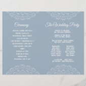 ダスティブルーと白マンダル結婚式 プログラムフライヤー (裏面)