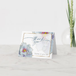ダスティブルーと薄紫エキゾチックフローラ サンキューカード