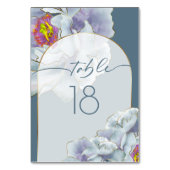 ダスティブルーと薄紫エキゾチックフローラ テーブルナンバー (裏面)