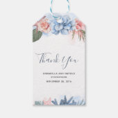 ダスティブルーと赤面ビーチインスパイアありがとう ギフトタグ (正面)