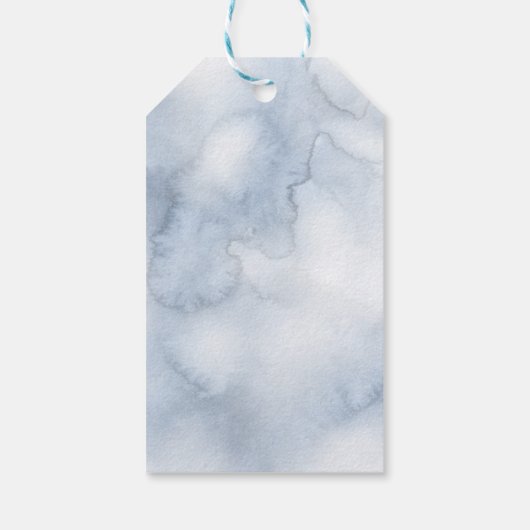 ダスティブルーと赤面ビーチインスパイアありがとう ギフトタグ (裏面)