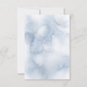 ダスティブルーと赤面ビーチ結婚式RSVP 出欠カード (裏面)