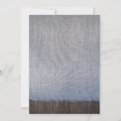 ダスティブルーと赤面フローラ素朴ブライダルシャワー 招待状 (裏面)