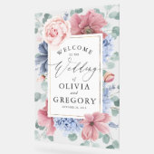 ダスティブルーと赤面フローラ結婚の歓迎 アクリルサイン (傾斜)