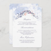 ダスティブルーと赤面結婚ズインフォメーションゲスト エンクロージャーカード (正面/裏面)