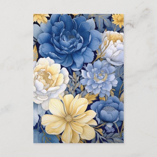 ダスティブルーと金ゴールドフローラ結婚ズゲスト詳細 エンクロージャーカード (裏面)