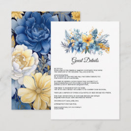 ダスティブルーと金ゴールドフローラ結婚ズゲスト詳細 エンクロージャーカード